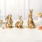 Easter Bunny Decorations – Set of 3 Golden Resin Rabbit Figurines for Easter Table Centerpiece, Spring Home Décor, and Holiday Display